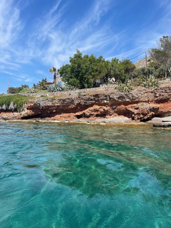 Lady Of Hydra Villa, Sea Front View, Private Beach Exterior photo